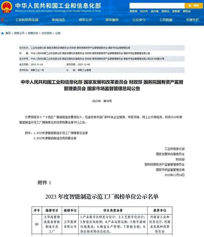 國 家級榜單，衛(wèi)華入選！